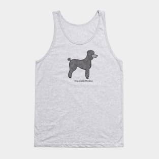 Standard Poodle with Name - dog lovers detailed poodle drawing Tank Top